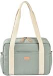 BÉABA BEABA, Geanta de scutece pentru bebelusi, Compartimente multiple, 10 buzunare, Carcasa cu fermoar, Curea de umar, Geanta izoterma, Covoras de infasat, Hidrofug, Continut 16L, Geanta Paris, verde (9402