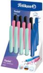 Pelikan Stilou Twist penita M, ambidextru, 1 rezerva mare, 15 buc/display, diverse culori, Pelikan 607629