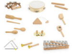 Viga Toys fa zenetábla készlet 12 db ütős hangszerből