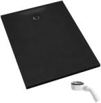 Schedpol Majestic Black Stone téglalap alakú zuhanytálca szifonnal 100x80 cm fekete 3.3506/C/ST-M6/C (33506CSTM6C)