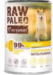 VetExpert Hran umed pentru cini, adult, Raw Paleo Duo Protein, Curcan cu Cod i Dovleac, 400g