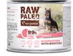 VetExpert Hran umed pentru cini, adult, Raw Paleo Duo Protein, Porc cu Miel i Broccoli, 200g