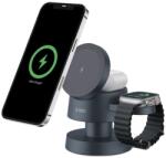 Ttec Безжично Wireless зарядно ttec AirCharger Quattro Mini MagSafe Comp. 4in1 iPhone + Apple Watch + AirPods Wireless Foldable Charging Stand - Черно