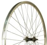  Kerék 622-es első duplafalú remerx ezüst felni menetes alu. agy fekete trekking