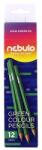 Nebulo Színes ceruza, háromszögletű, NEBULO, zöld, 12db/doboz (ZC-TR-1) - nyomtassingyen