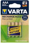 VARTA Tölthető elem, AAA mikro, újrahasznosított, 4x800 mAh, VARTA (56813101404) - nyomtassingyen