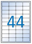 APLI Etikett, 48, 5x25, 4 mm, poliészter, kerekített sarkú, APLI, átlátszó, 440 etikett/csomag (10050) - nyomtassingyen