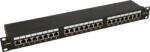 Pulsar RP-F24V5 19" patch panel; 24 port; cat5e; árnyékolt; tehermentesítővel; 90 fokos modulok (RP-F24V5)