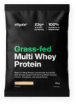 Vilgain Grass-Fed Multi Whey Protein -⁠ mai mult de 77% concentrat de zer, izolat și cazeină, eficient imediat după antrenament și în timpul deficienței prelungite de proteine, formulă pur naturală, îndulcită