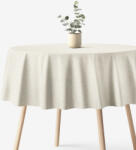 Goldea pamut asztalterítő - világos vászonszövésű - kör alakú Ø 130 cm