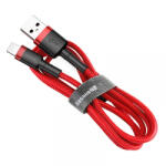 Apple Cablu Date si Incarcare USB-A - Lightning Baseus Cafule, 18W, 0.5m, Rosu CALKLF-A09