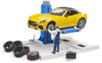 BRUDER Service auto Bruder cu Roadster si mecanic - Atelier complet de jucarie 1: 16 (62112)