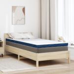 vidaXL Топер за матрак 90 x 200 cm дебелина Жакардова материя Бяло (4106267)