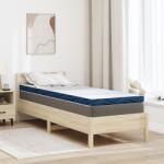 vidaXL Топер за матрак 80 x 200 cm дебелина Жакардова материя Бяло (4106265)