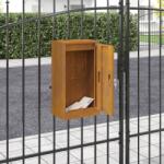 vidaXL Пощенска кутия Ръждясало 30 x 20 x 55 см Патинираща стомана (874953)