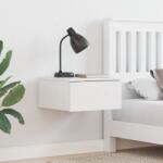 vidaXL Нощно шкафче 2 бр. Бяло 37 x 35 x 18, 5 см Борово дърво масив (873484)