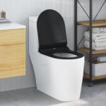 vidaXL Тоалетна седалка Регулирума Черен 50 x 36, 5 x 5 см Полипропилен (42015818)