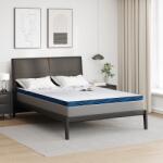 vidaXL Топер за матрак 140 x 190 cm дебелина Жакардова материя Бяло (4106270)
