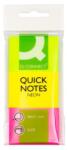 Q-CONNECT Öntapadós jegyzettömb Q-CONNECT 51x38 mm, zöld, rózsaszín, sárga, 3 db 50 lapos jegyzettömb