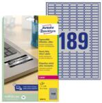 Avery-Zweckform Poliészter címkék, nagyon tartósak, 25, 4x10 mm, Avery A4 ezüst, 20 lap