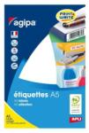 Agipa A5 kerek címkék 15 mm, fehér
