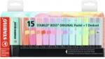 STABILO BOSS ORIGINAL pasztell kiemelő készlet 15 db-os. Íróasztal szett 14 különböző színben