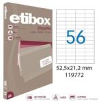 etibox Univerzális címkék 52, 5x21, 2 mm Etibox A4 100 lap