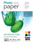 ColorWay Fotopapier - A4 / 120g - samolepiaci, matný, 50 ks v balení