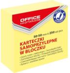 OFFICE products Öntapadós jegyzettömb 50x50mm 250l pasztell sárga