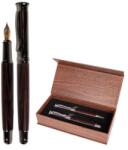 Cresco Golyóstoll + golyóstoll IMMPRESSIVE - készlet dobozban (sötét fa utánzata)