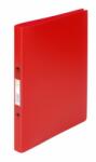Q-CONNECT 2 gyűrűs mappa, műanyag, 1, 6 cm, átlátszó, piros