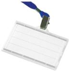 DONAU Műanyag kártyacímke kék pánttal DONAU 85x50mm 50db