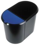 HELIT Műanyag szelektív hulladékgyűjtő Helit fekete/kék betéttel
