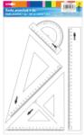 Junior Vonalzókészlet - 4 db, átlátszó