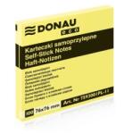 DONAU Eco Öntapadós jegyzettömb Donau Eco sárga 76x76mm