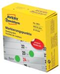 Avery Zweckform 10 mm-es kerek címkék, nagyon zöldek, adagolóban