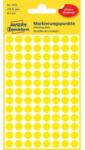Avery Zweckform Kerek címkék 8 mm-es Avery sárga
