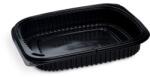 WIMEX Menü mikrohullámú tál (PP) ECONOMY osztatlan fekete 240 x 210 mm 1200ml [100 db]