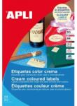 APLI Címkék, 210x297 mm, színes, APLI, krémszínű, 20 címke/csomag, 20 ív