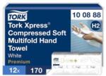 Tork ZZ hajtogatott papírtörlő, kétrétegű. TORK Xpress Multifold tömörített, puha H2 papírtörlő (12 db 170 db-os csomag)