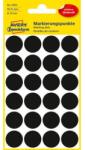 Avery-Zweckform Címkék, kerek, átmérő: 18 mm, AVERY ZWECKFORM, fekete, 96 címke/csomag, 4 ív