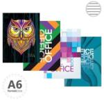 JUNIOR A6-os jegyzetfüzet, 96 lapos, vonalas, varrott