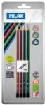 MILAN Ceruza MILAN 4 x háromszög HB/B/2B + radír