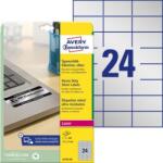 Avery-Zweckform Poliészter címkék, nagyon tartósak, 70x37 mm, Avery A4, ezüst, 20 lap