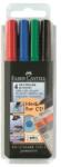 Faber-Castell Marker OHP permanent S, 4 db-os készlet