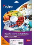 Agipa Univerzális címkék CD/DVD lemezekhez, 114 mm átmérőjű, Agipa, 100 lapos