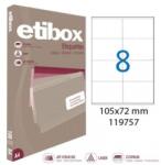 etibox Univerzális címkék 105x72 mm Etibox A4 100 lap
