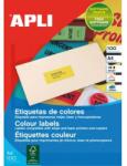 APLI Színes címkék 70x31mm APLI A4 100 lap fluo piros