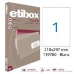 etibox Univerzális címkék 210x297 mm Etibox A4 100 lap