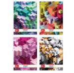 Herlitz A4-es jegyzetfüzet, 40 lapos, vonalas, részben lakkozott, Tetris motívummal